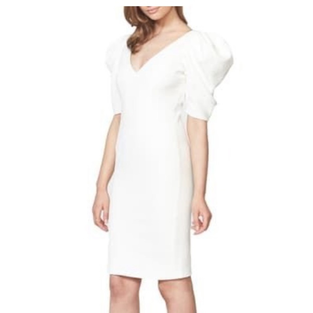 NWT Bardot Fergie Puff Sleeve Jacquard Dress